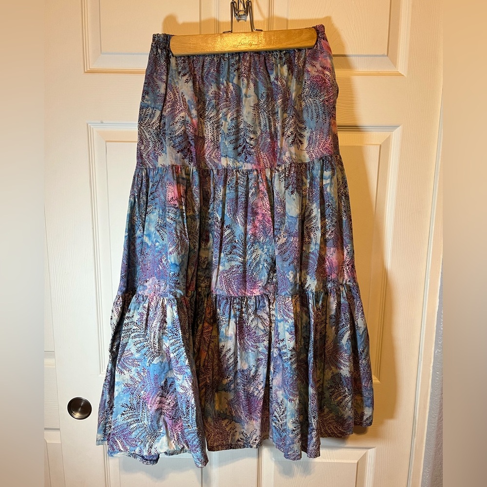 VTG Elegant Multicolor Floral Maxi Skirt